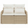 Sofa Ogrodowa z poduszką Beżowy 121 x 62 x 69cm polirattan