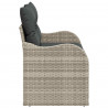 Sofa Ogrodowa z poduszką Jasnoszary 121 x 62 x 69cm polirattan