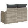 Sofa Ogrodowa z poduszką Jasnoszary 121 x 62 x 69cm polirattan