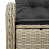 Sofa Ogrodowa z poduszką Jasnoszary 121 x 62 x 69cm polirattan