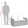 Sofa Ogrodowa z poduszką Jasnoszary 121 x 62 x 69cm polirattan