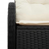 Sofa Ogrodowa z poduszką Czarny 121 x 62 x 69cm polirattan
