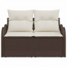 Sofa Ogrodowa z poduszką Brązowy 121 x 62 x 69cm polirattan