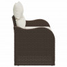 Sofa Ogrodowa z poduszką Brązowy 121 x 62 x 69cm polirattan