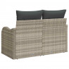 Sofa Ogrodowa z poduszką Jasnoszary 121 x 62 x 69cm polirattan