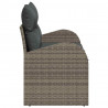 Sofa Ogrodowa z poduszką Szary 124 x 62 x 69 cm polirattan