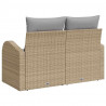 Sofa Ogrodowa z poduszką Beżowy 124 x 62 x 69 cm polirattan