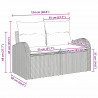 Sofa Ogrodowa z poduszką Beżowy 124 x 62 x 69 cm polirattan