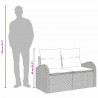 Sofa Ogrodowa z poduszką Beżowy 124 x 62 x 69 cm polirattan