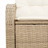 Sofa Ogrodowa z poduszką Beżowy 124 x 62 x 69 cm polirattan