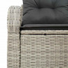 Sofa Ogrodowa z poduszką Jasnoszary 124 x 62 x 69 cm polirattan