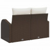 Sofa Ogrodowa z poduszką Brązowy 124 x 62 x 69 cm polirattan