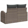 Sofa Ogrodowa z poduszką Szary 124 x 62 x 69 cm polirattan