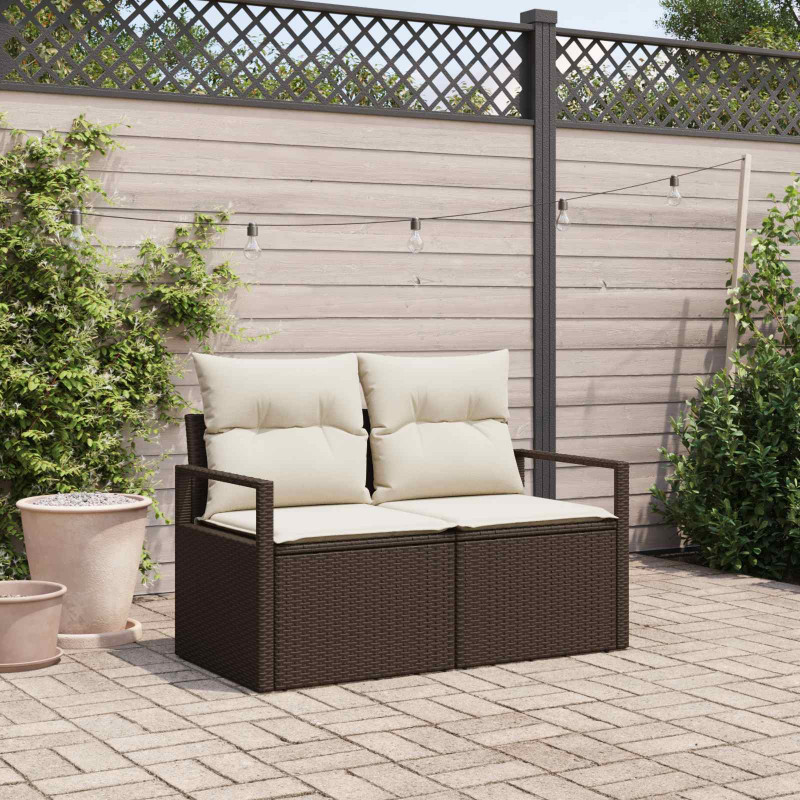 Sofa Ogrodowa z poduszką 120 x 62 x 69 cm polirattan