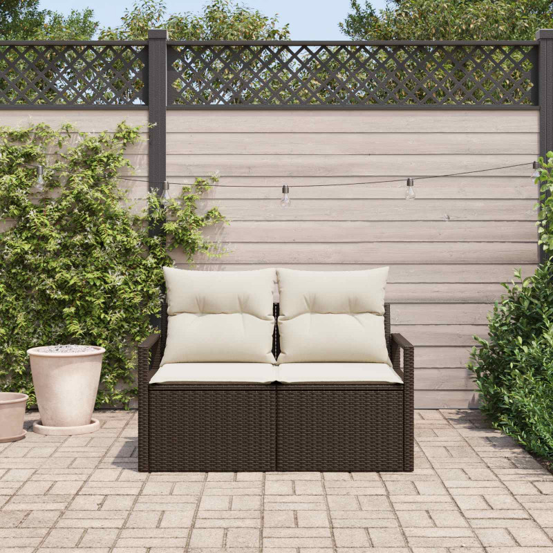 Sofa Ogrodowa z poduszką 120 x 62 x 69 cm polirattan