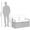 Sofa Ogrodowa z poduszką 120 x 62 x 69 cm polirattan