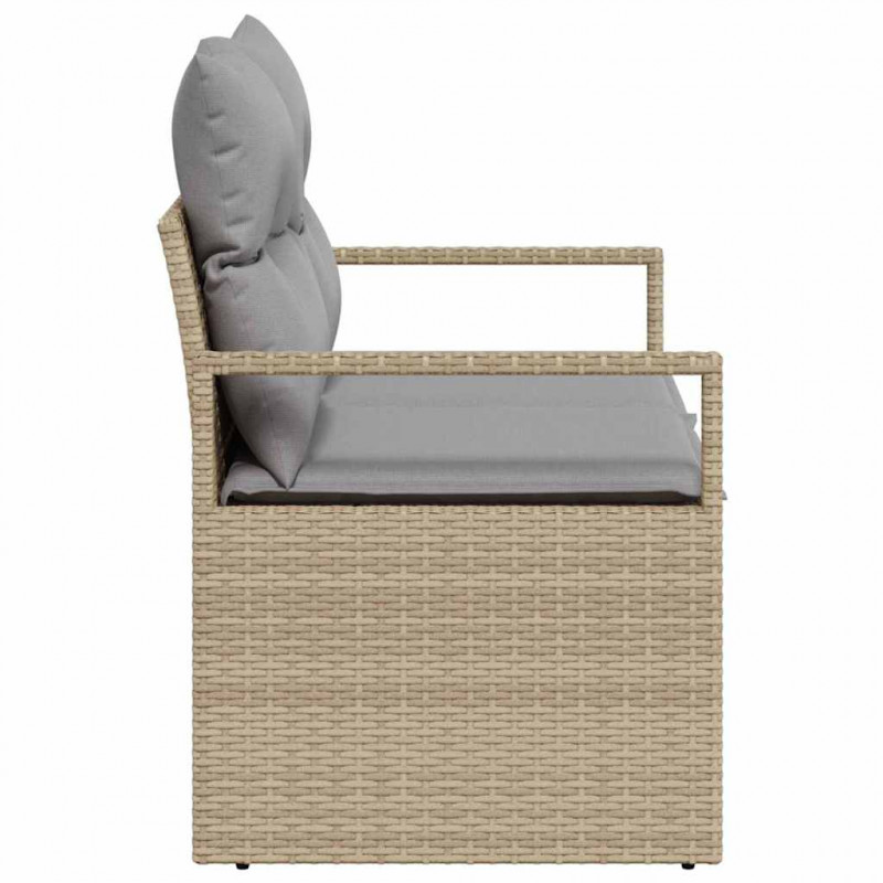 Sofa Ogrodowa z poduszką 120 x 62 x 69 cm polirattan