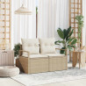 Sofa Ogrodowa z poduszką 120 x 62 x 69 cm polirattan