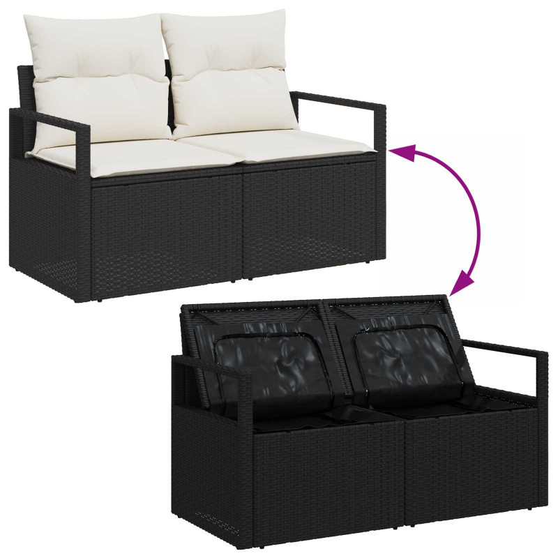 Sofa Ogrodowa z poduszką 120 x 62 x 69 cm polirattan