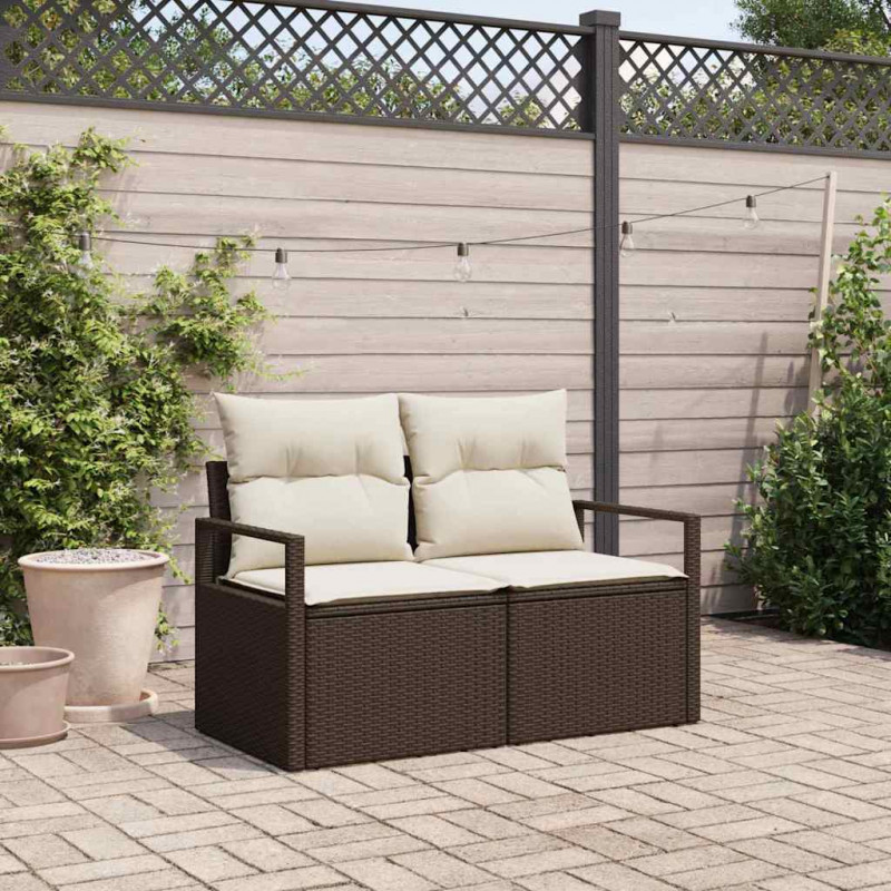 Sofa Ogrodowa z poduszką 120 x 62 x 69 cm polirattan