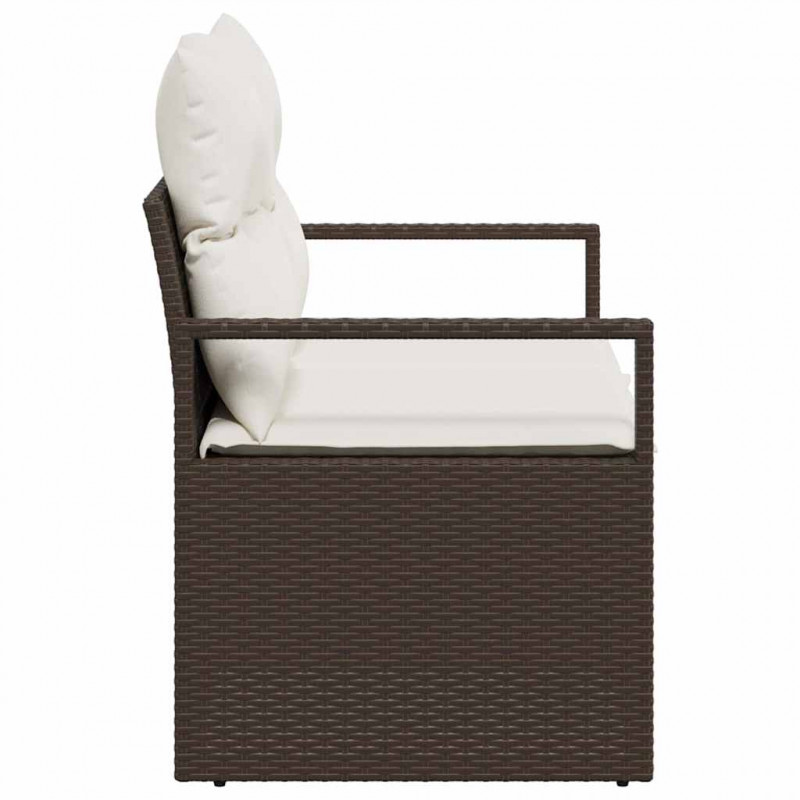 Sofa Ogrodowa z poduszką 120 x 62 x 69 cm polirattan