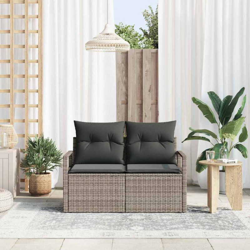 Sofa Ogrodowa z poduszką 120 x 62 x 69 cm polirattan
