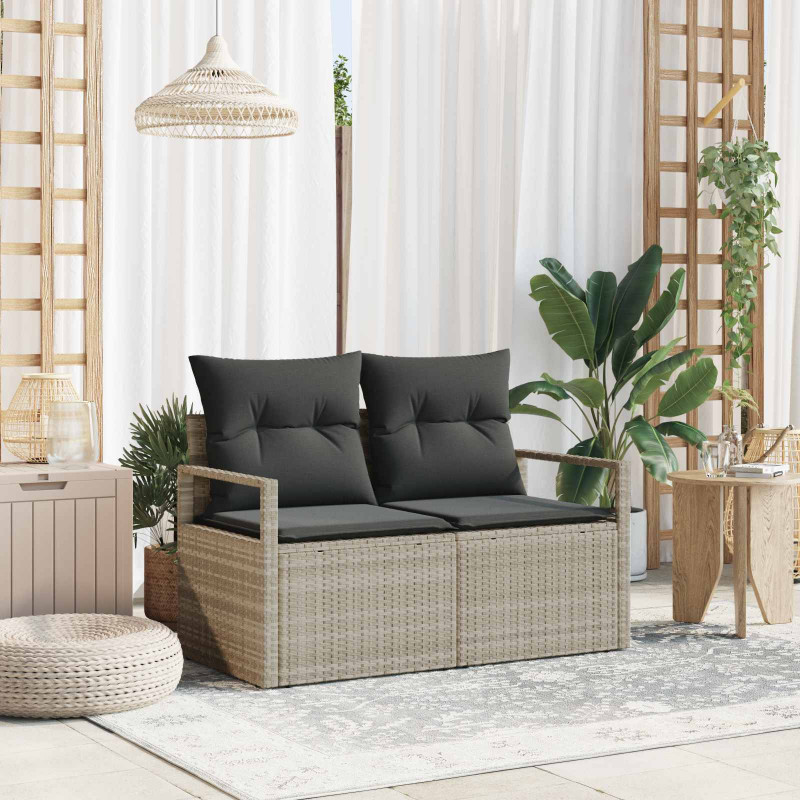 Sofa Ogrodowa z poduszką 120 x 62 x 69 cm polirattan