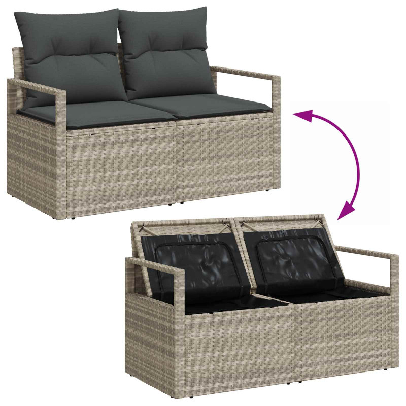 Sofa Ogrodowa z poduszką 120 x 62 x 69 cm polirattan