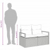 Sofa Ogrodowa z poduszką 120 x 62 x 69 cm polirattan