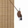 Roleta z zasłonami natura 110 x 220 cm Bambus
