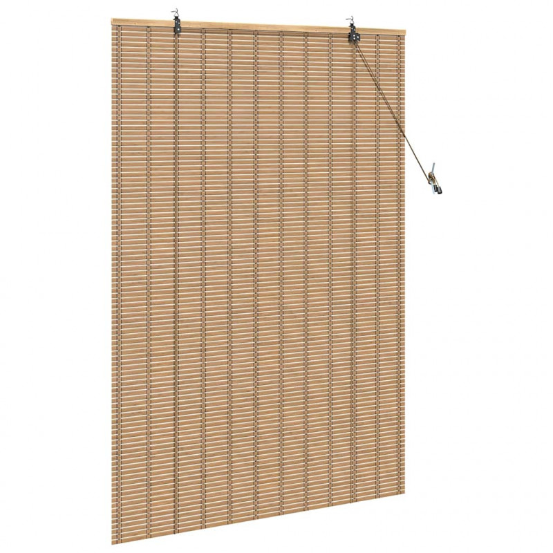 Roleta z zasłonami natura 120 x 160 cm Bambus