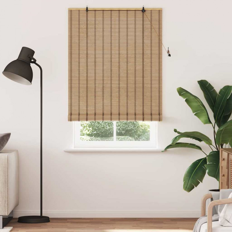 Roleta z zasłonami natura 120 x 220 cm Bambus