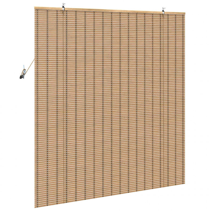 Roleta z zasłonami natura 140 x 160 cm Bambus