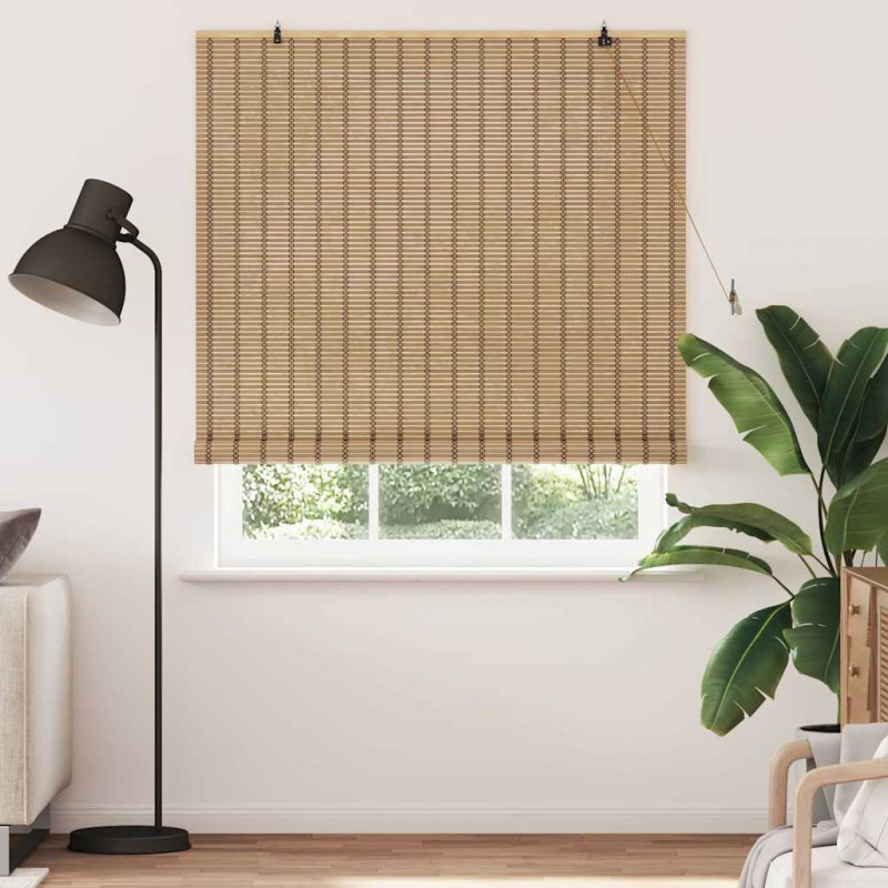 Roleta z zasłonami natura 150 x 160 cm Bambus