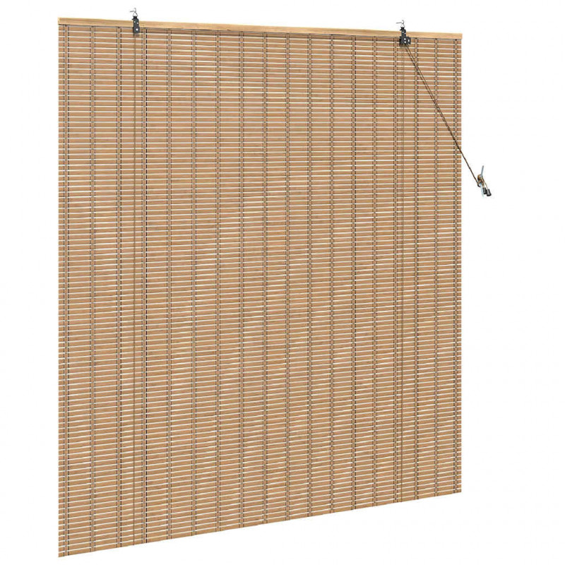 Roleta z zasłonami natura 150 x 160 cm Bambus