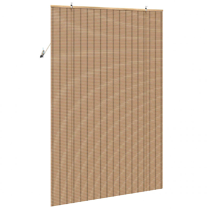 Roleta z zasłonami natura 150 x 220 cm Bambus