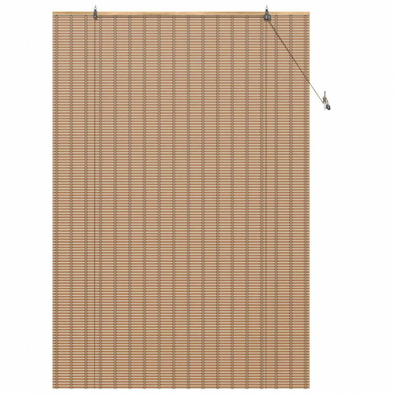 Roleta z zasłonami natura 150 x 220 cm Bambus