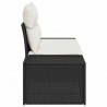 Sofa Ogrodowa z poduszką Czarny 184 x 62 x 69 cm polirattan