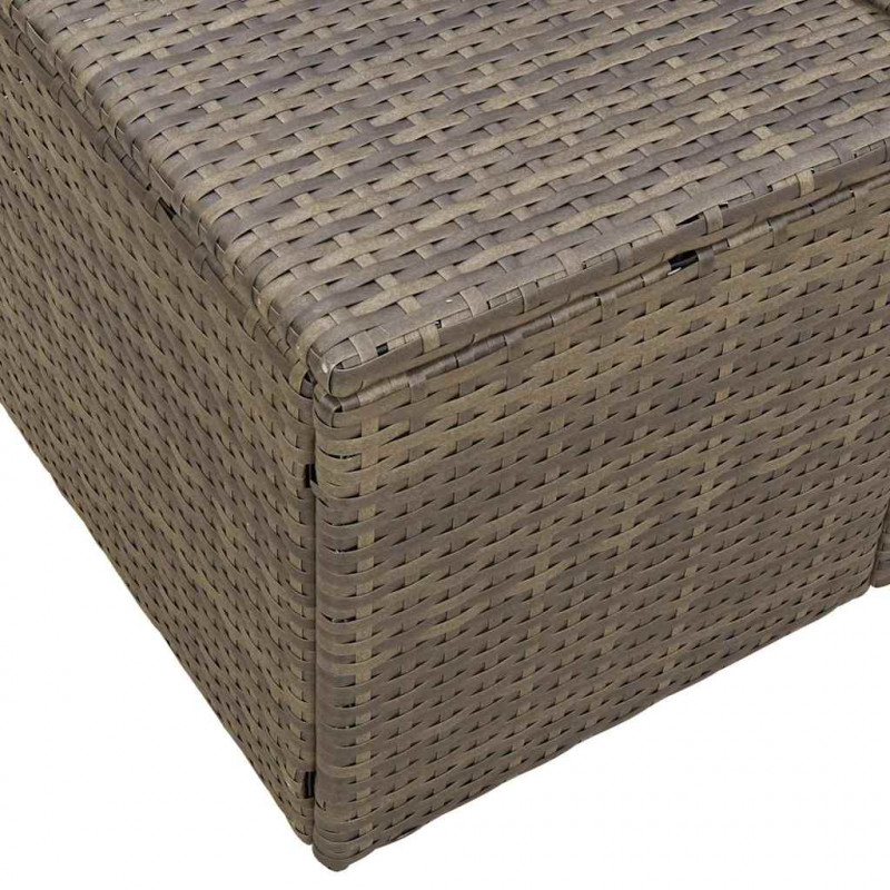 Sofa Ogrodowa z poduszką Szary 184 x 62 x 69 cm polirattan