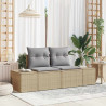Sofa Ogrodowa z poduszką Beżowy 184 x 62 x 69 cm polirattan