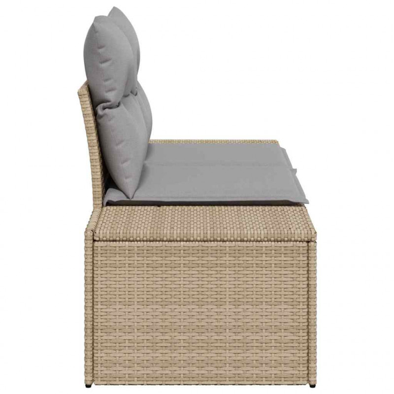 Sofa Ogrodowa z poduszką Beżowy 184 x 62 x 69 cm polirattan
