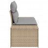 Sofa Ogrodowa z poduszką Beżowy 184 x 62 x 69 cm polirattan