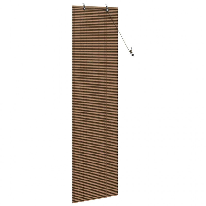 Roleta z zasłonami Brązowy 60 x 220 cm Bambus