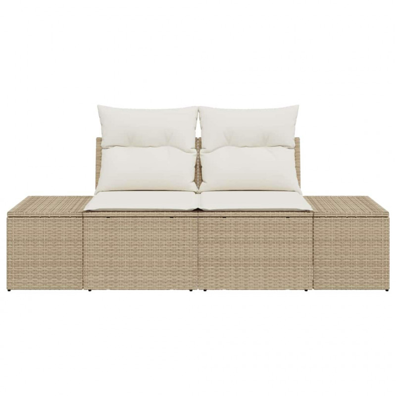 Sofa Ogrodowa z poduszką Beżowy 184 x 62 x 69 cm polirattan