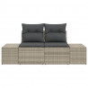 Sofa Ogrodowa z poduszką Szary 184 x 62 x 69 cm polirattan