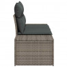 Sofa Ogrodowa z poduszką Szary 184 x 62 x 69 cm polirattan