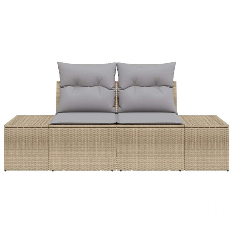 Sofa Ogrodowa z poduszką Beżowy 184 x 62 x 69 cm polirattan