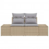 Sofa Ogrodowa z poduszką Beżowy 184 x 62 x 69 cm polirattan