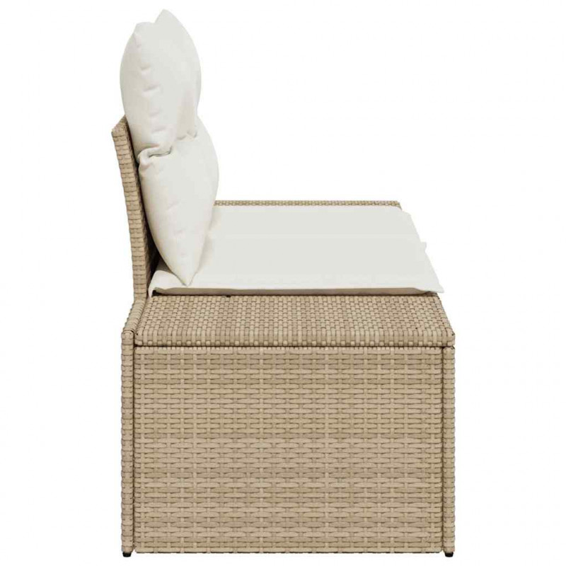 Sofa Ogrodowa z poduszką Beżowy 184 x 62 x 69 cm polirattan