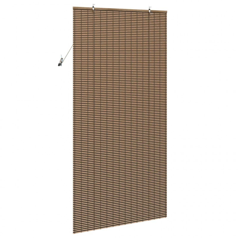 Roleta z zasłonami Brązowy 100 x 220 cm Bambus